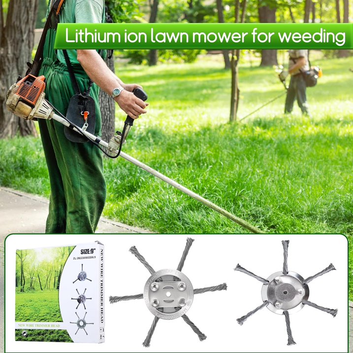 Steel Wire Grass Trimmer Head, 3Pack String Trimmer Replacement Head, Fits 6 inch Electric Weed Trimmer with 5mm(0.2inch) Bore Size