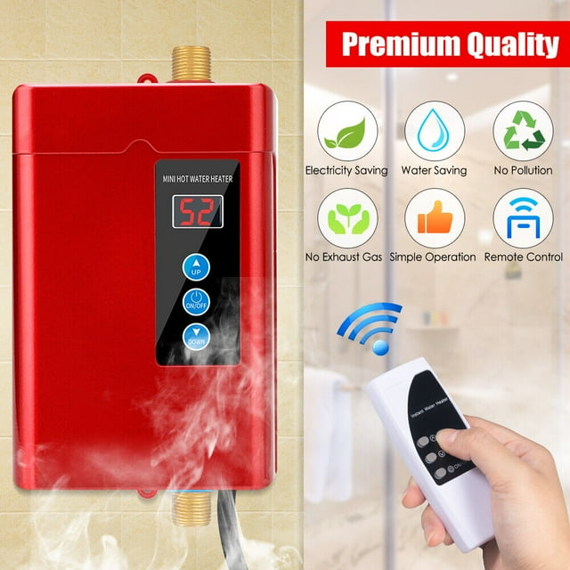 110V Kitchen Electric Hot Tankless Water Heater Sink Instant Boiler Bathroom