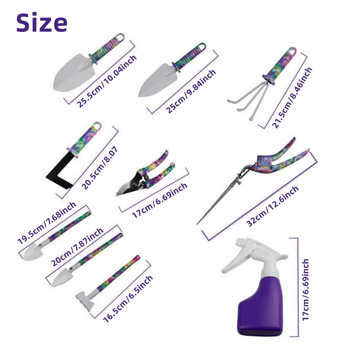 Garden Tools Set, 10 Piece Heavy Duty Gardening Tool Set for Digging Planting Pruning Gardening Kit for Women Men