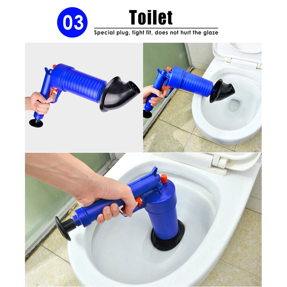 JahyShow Toilet unclogging Plunger tool, Drain Unblocker,Sink plunger, Powerful Manual Pneumatic Dredge Equipment，High Pressure Air Drain Cleaner Pump, Applied to Kitchen, Bathroom, Clogged Pipe