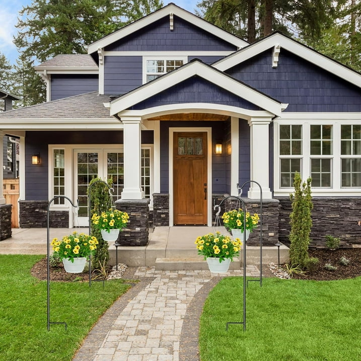 8 Pcs Shepherds Hooks 31.5 inch Metal Garden Shepherds Hooks for Hanging Plants, Lanterns, Solar Lights, Windchime, Weddings Decor