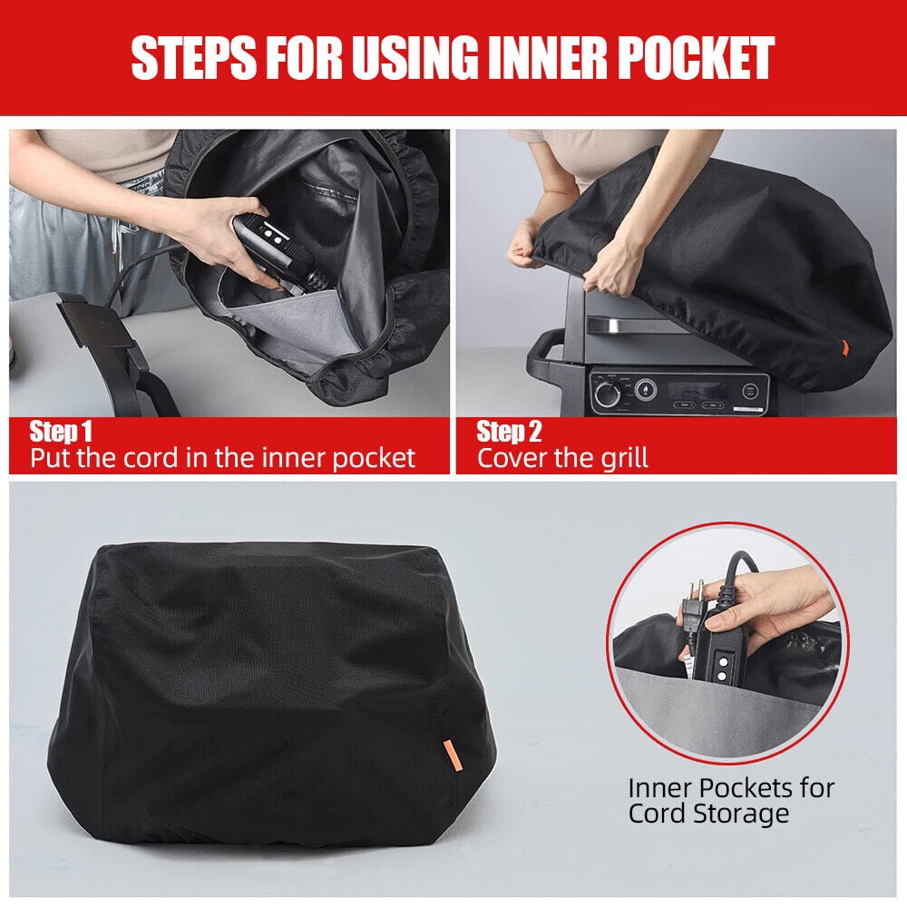 1PC For Ninja Woodfire Outdoor Grill OG701 Waterproof Heavy Duty Grill Cover New