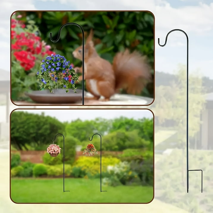 8 Pcs Shepherds Hooks 31.5 inch Metal Garden Shepherds Hooks for Hanging Plants, Lanterns, Solar Lights, Windchime, Weddings Decor