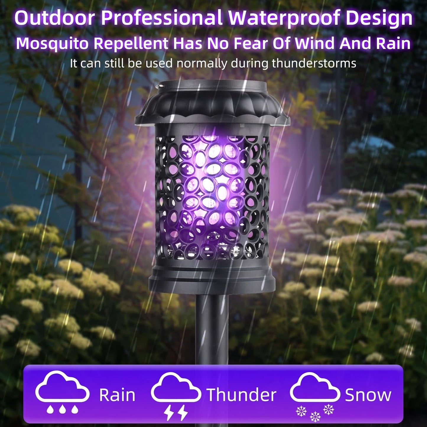 Outdoor Waterproof Mosquito Killer, Set of 4, Flying Insects