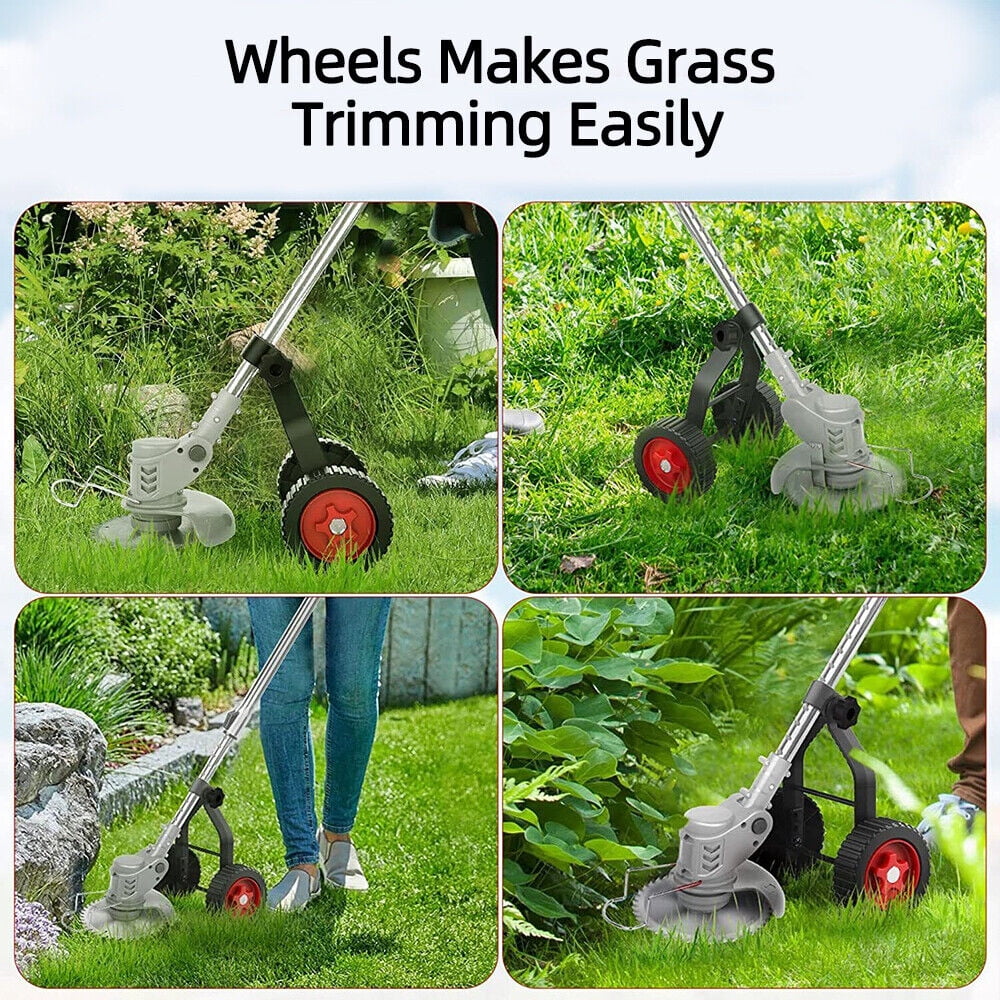 Portable Lawn Mower Support Wheel - Adjustable Height - Sturdy Plastic & Metal Construction - Easy Installation - Multipurpose Tool