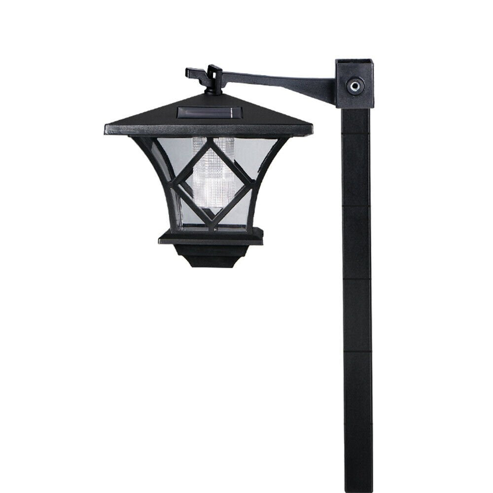 5 Ft Solar Power Vintage Lamp Post Lantern 2in1 Garden Pathway Lighting Post