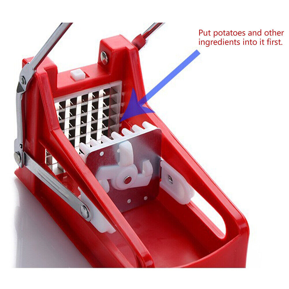 Stainless Steel French Fry Cutter Potato Vegetable Slicer Chopper Dicer 2 Blades