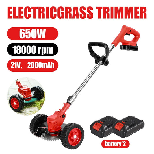 Cordless Brush Cutter with 3Types Blades,Stringless Weed Trimmer Electric Weed Eater Battery Powered