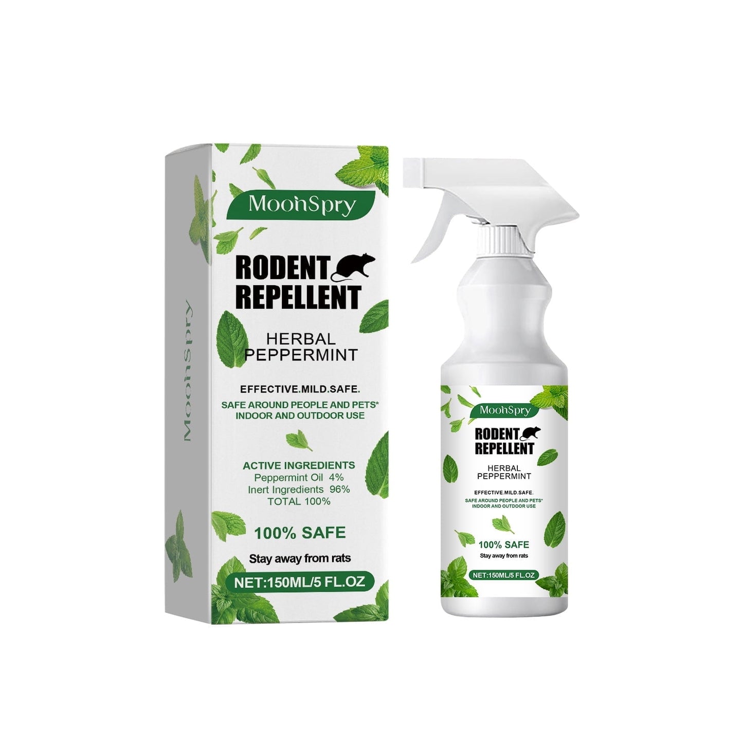 Mint-Scented Mouse Repellent Spray, 500ml Natural Insect Spray