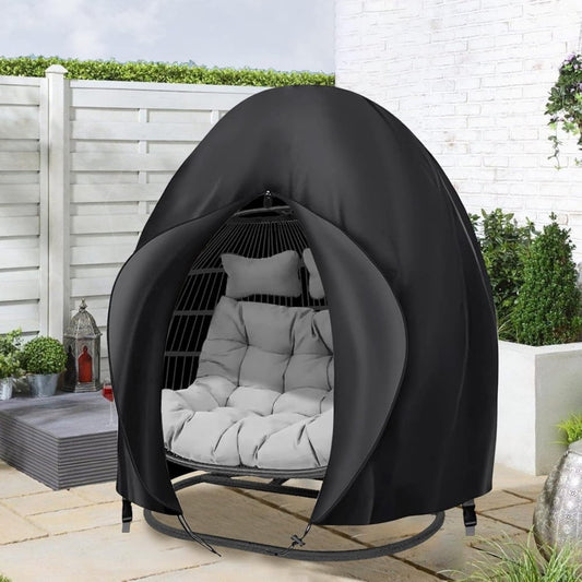 Egg Chair Cover,Patio Extra Large Double Egg Chair Cover for Outdoor Furniture, Heavy Duty Swing Hanging Egg Chair Cover Waterproof, Dust-Proof,91x80 Inches