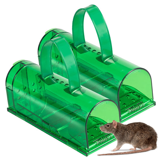 Humane Mouse Trap with Handle,Catch and Release Mouse Traps for Mice,Mouse Catcher Quick Effective(2PCS)