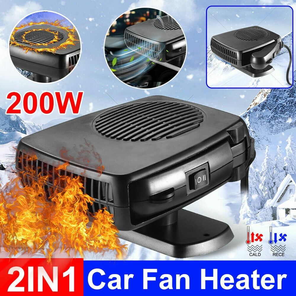 360° 200W Car Heater DC 12V Heating Cooling Fan Windshield Defroster Demister