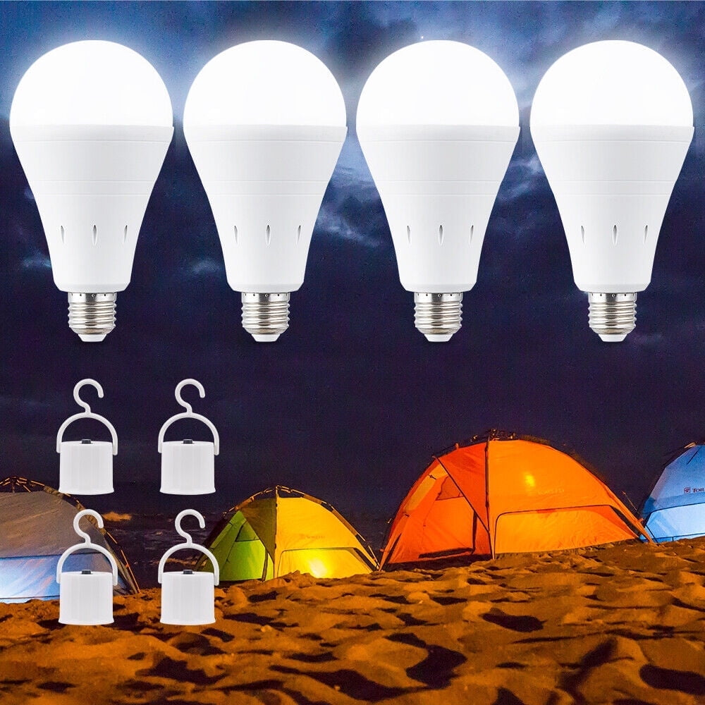 Rechargeable Emergency Light Bulb 4 Pack for Power