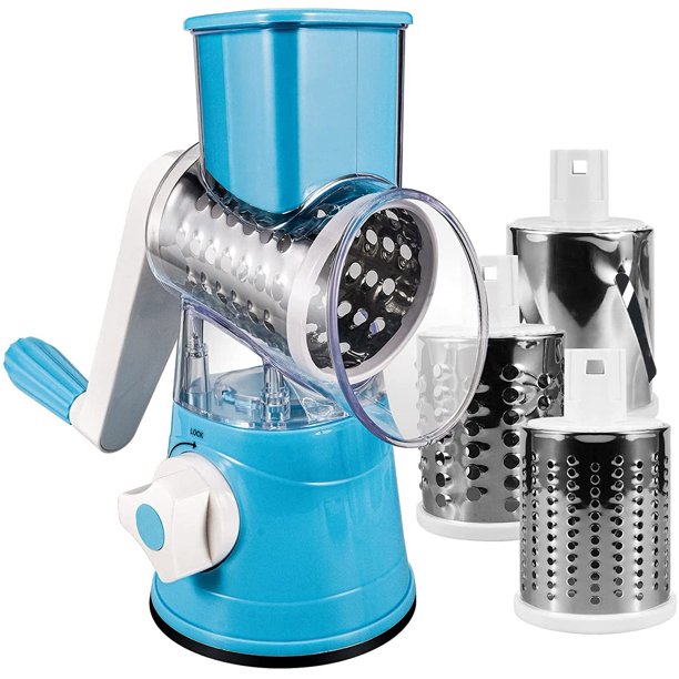 Cheese Shredder Slicer Grinder,Potato Vegetable Chocolates-Blue