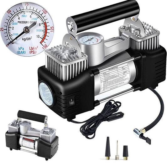 Heavy Duty Portable Air Compressor Car Tire Inflator Electric Pump Auto 12V