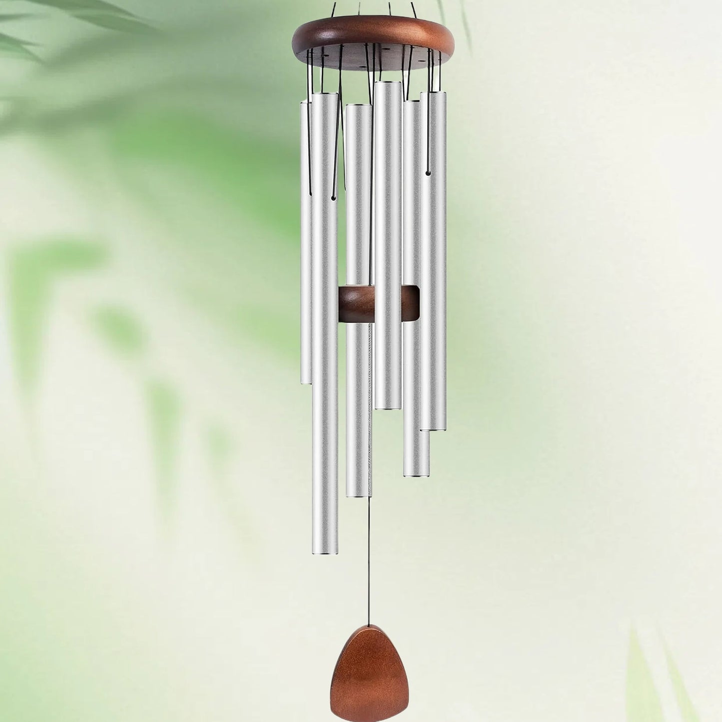 26" Aluminum Black Wind Chimes for Outdoor, Garden, Patio Decoration-Black