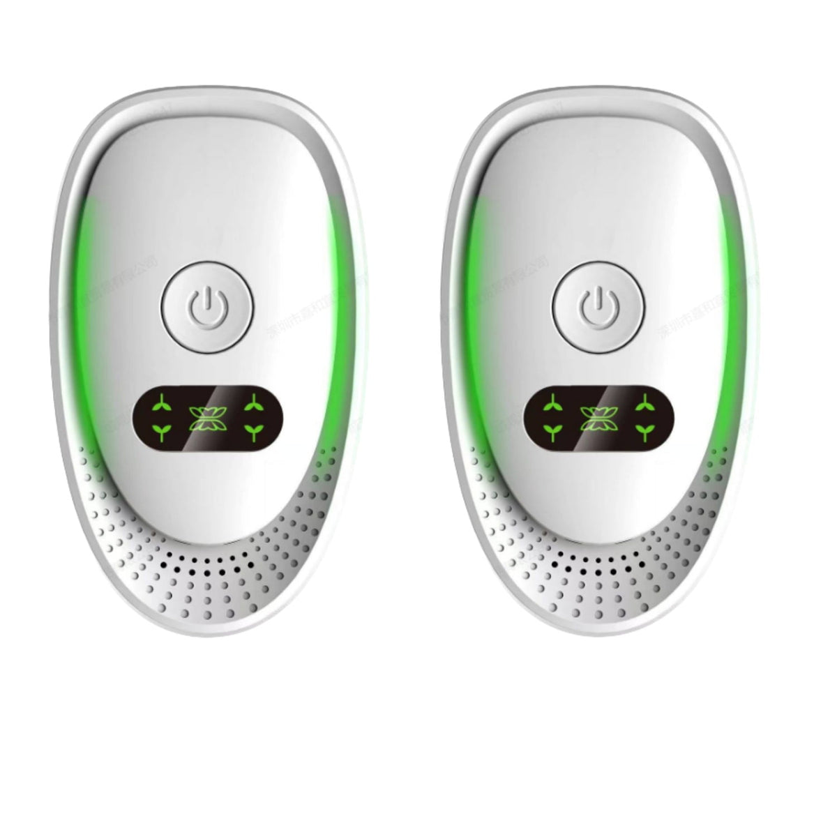 2Pack Plug-in Quiet for Bedroom Pet Toilet Kitchen and Office-White