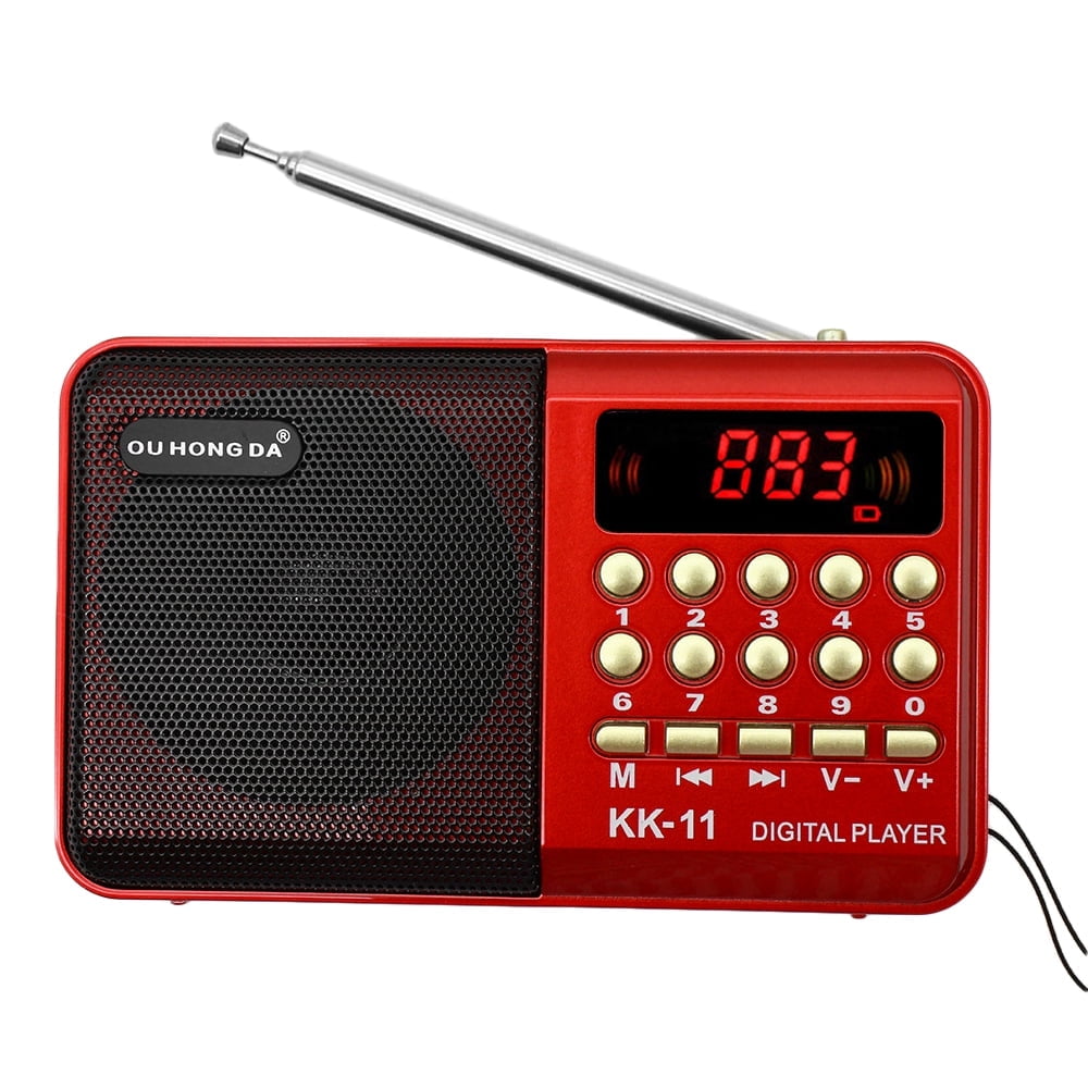 Rechargeable Portable FM Radio Digital LCD Speaker MP3 Music Player USB TF Fast