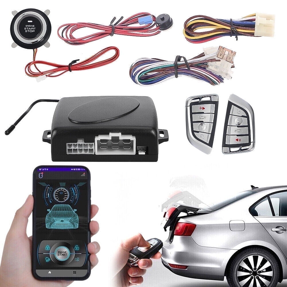 Keyless Entry Engine Start Alarm System, 12V Automotive Alarm