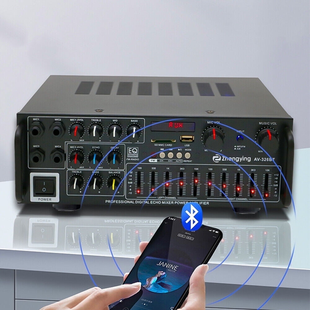 Jinyi 326BT/999BT 5000W Continuous Power 2.0 Channel Audio Power Amplifier