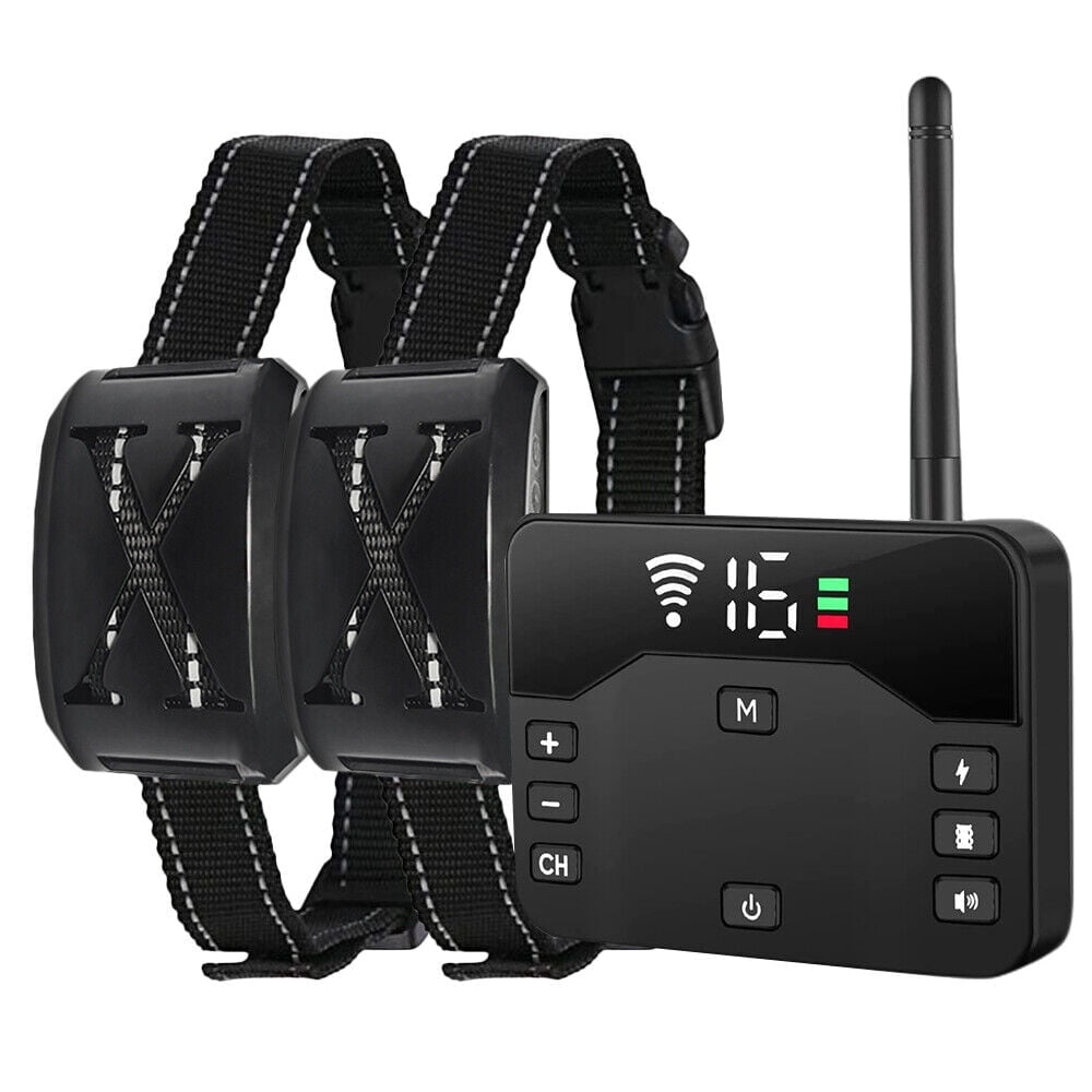 Wireless Dog Fence, 2023 Electric Fence for 2 Dogs Shocks Training Collar Remote Adjustable Vibration & Shock Training Collar for All Dogs