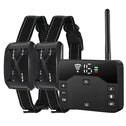 Wireless Dog Fence, 2023 Electric Fence for 2 Dogs Shocks Training Collar Remote Adjustable Vibration & Shock Training Collar for All Dogs