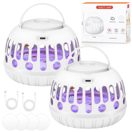2-Pack Flea Trap Featuring 4 Sticky Discs Electric Wires Perfect For Pet Safety Indoor Outdoor Pest Management