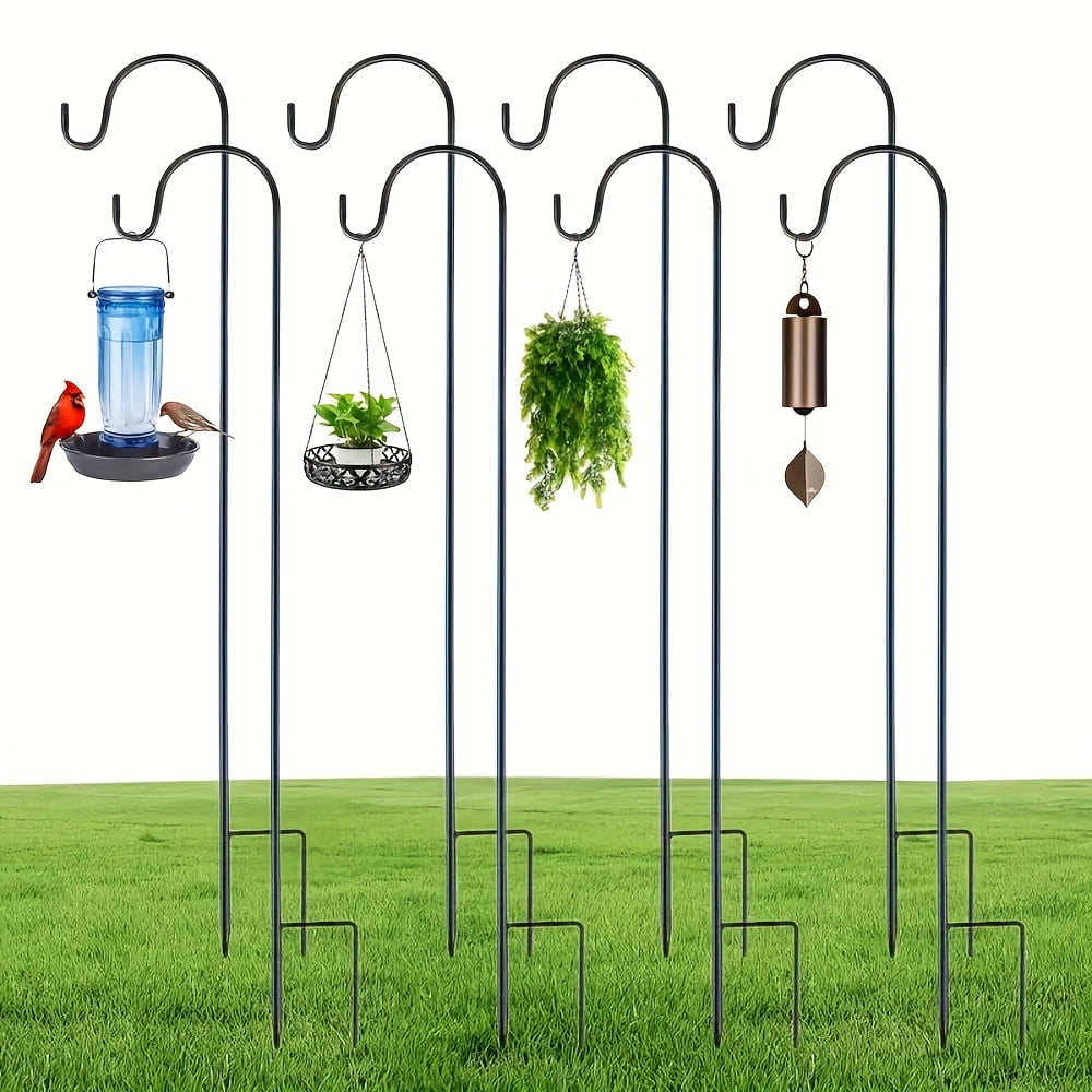 Shepherd Hook Plant Hanger, 8 Pack 30-Inch Metal for Hanging Patio Decor Outdoor