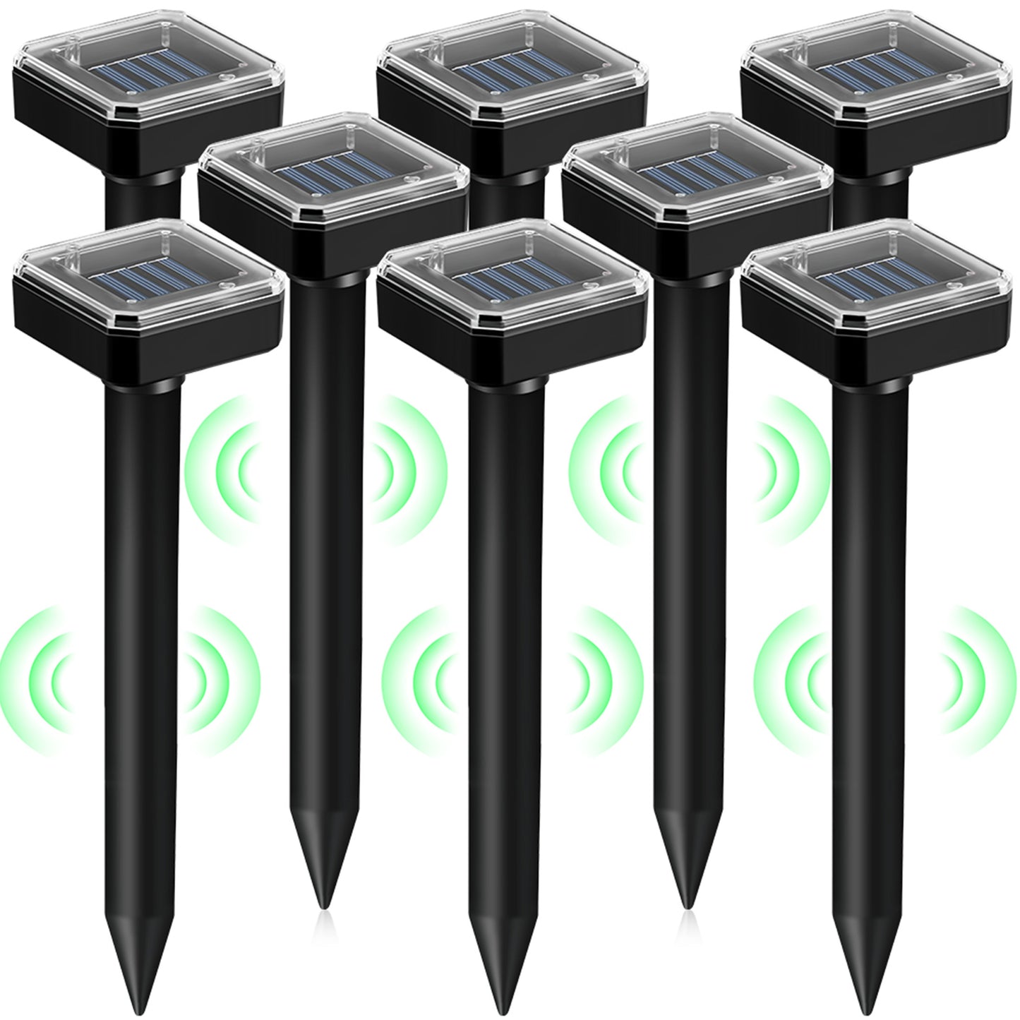 Mole Repellent Solar Powered 4 Pack,Vole Gopher Repellent Outdoor Ultrasonic Solar Powered Groundhog Deterrent Snakes Pest Rodent Sonic Vibration Stake for Lawn, Garden, Yard Mice Repellent