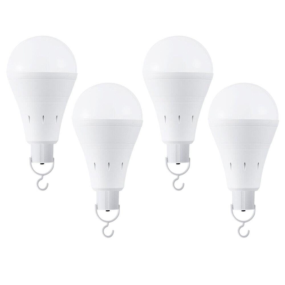 Rechargeable Emergency Light Bulb 4 Pack for Power Outage Battery Operated Bulb