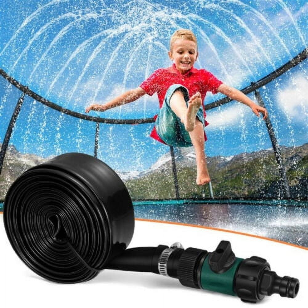 39Ft/49Ft Trampoline Sprinkler Kids Summer Outdoor Water Toy Fun Waterpark Spray