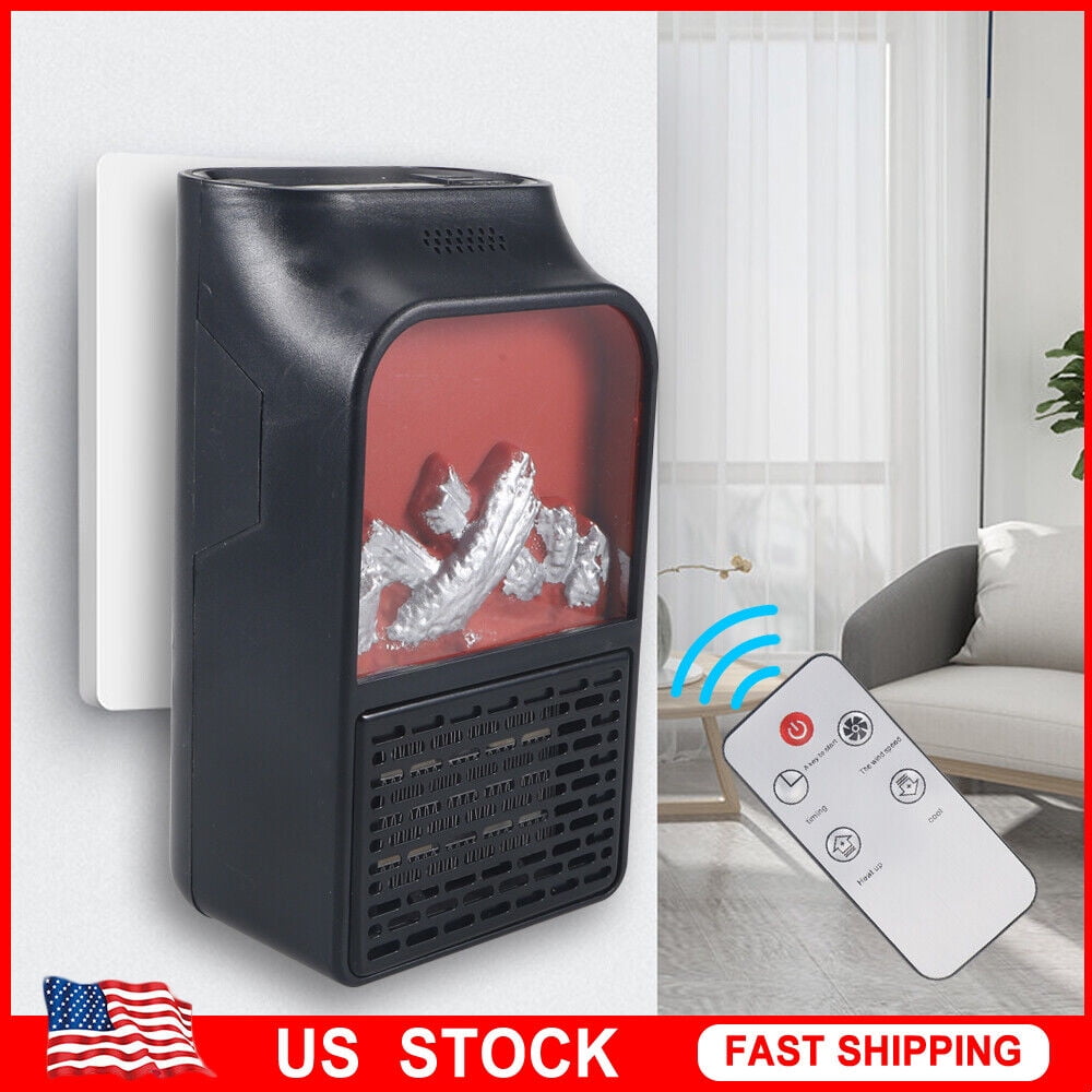 900W Wall Outlet Small Plug in Handy Premium Heater w/ Timer + Remote Control US