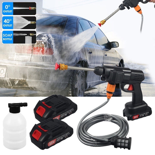 Cordless Electric High Pressure Water Spray Car Gun Portable Washer Cleaner Yard