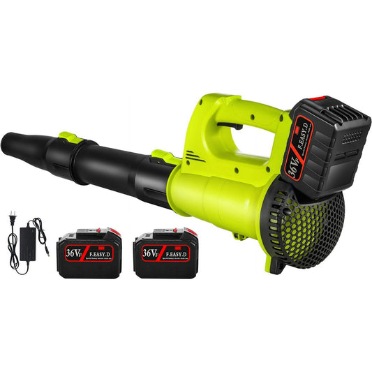 Cordless Leaf Blower, 21V For Lawn Care Handheld Electric Leaf Blower Lightweight for Snow Blowing with 2 Batteries 4500mAh Lithium Battery and Charger