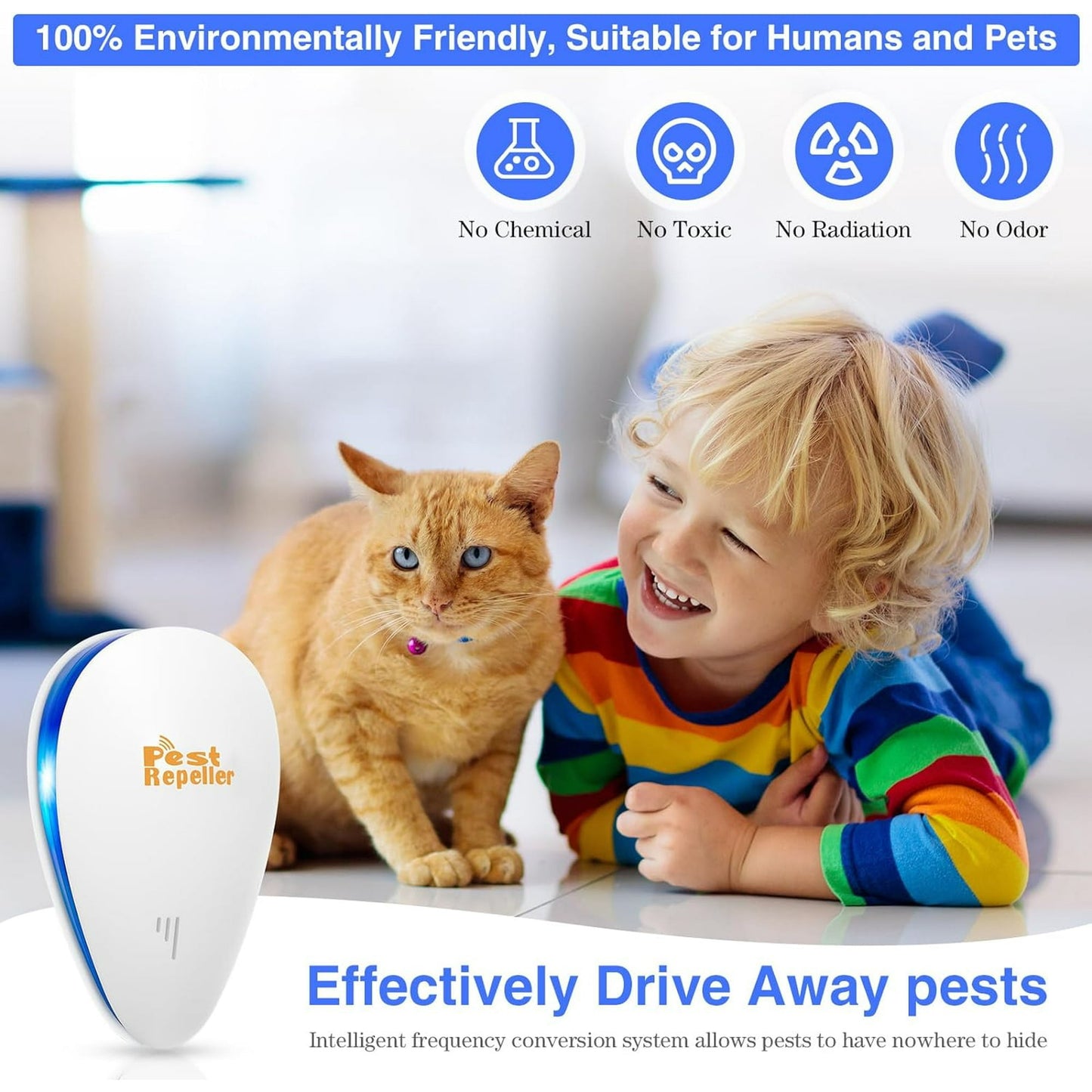 Electronic Mouse Repellent 6 Pack Ultrasonic Pest Repeller Plug In Rodent Control Device White Home Pest Defense