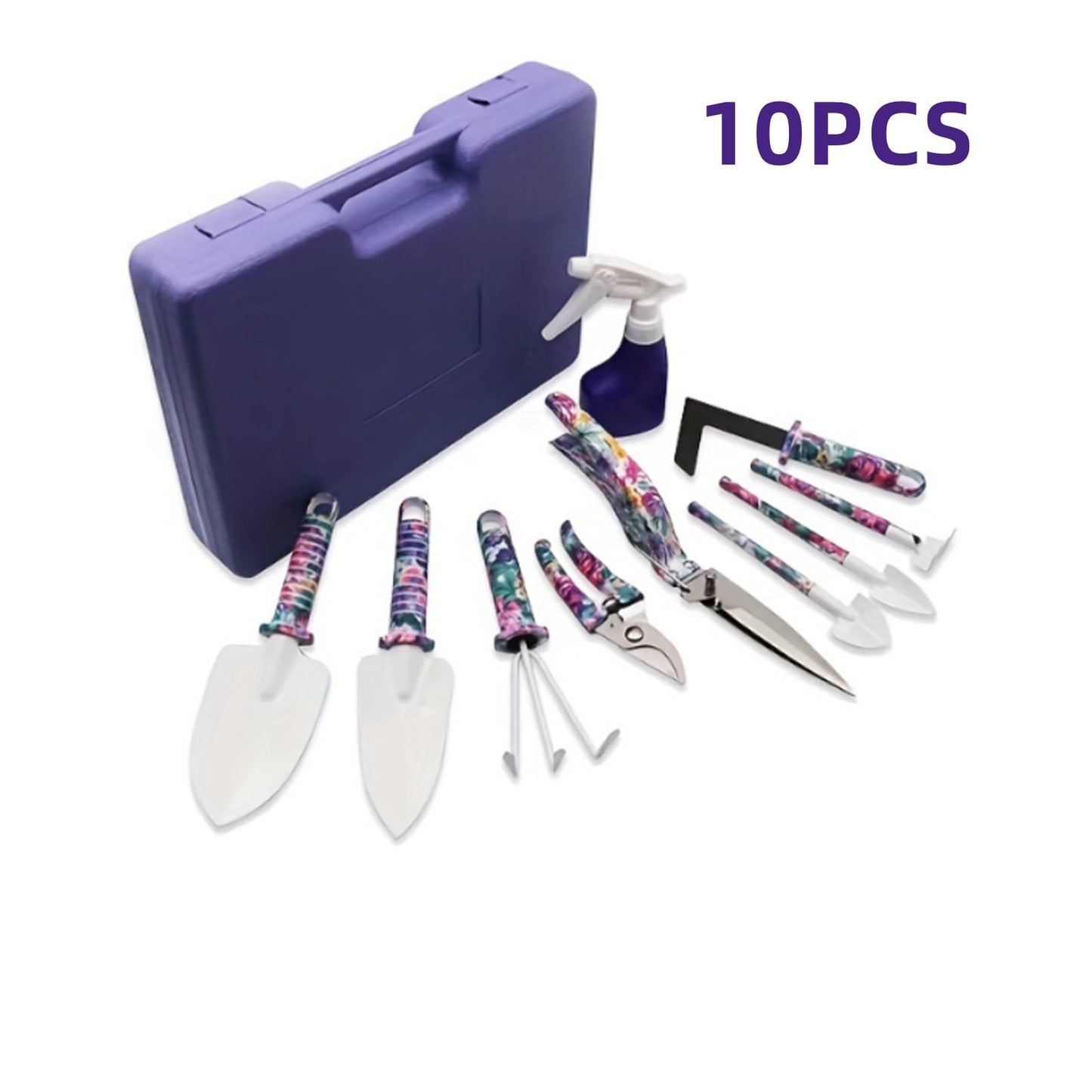Garden Tools Set, 10 Piece Heavy Duty Gardening Tool Set for Digging Planting Pruning Gardening Kit for Women Men