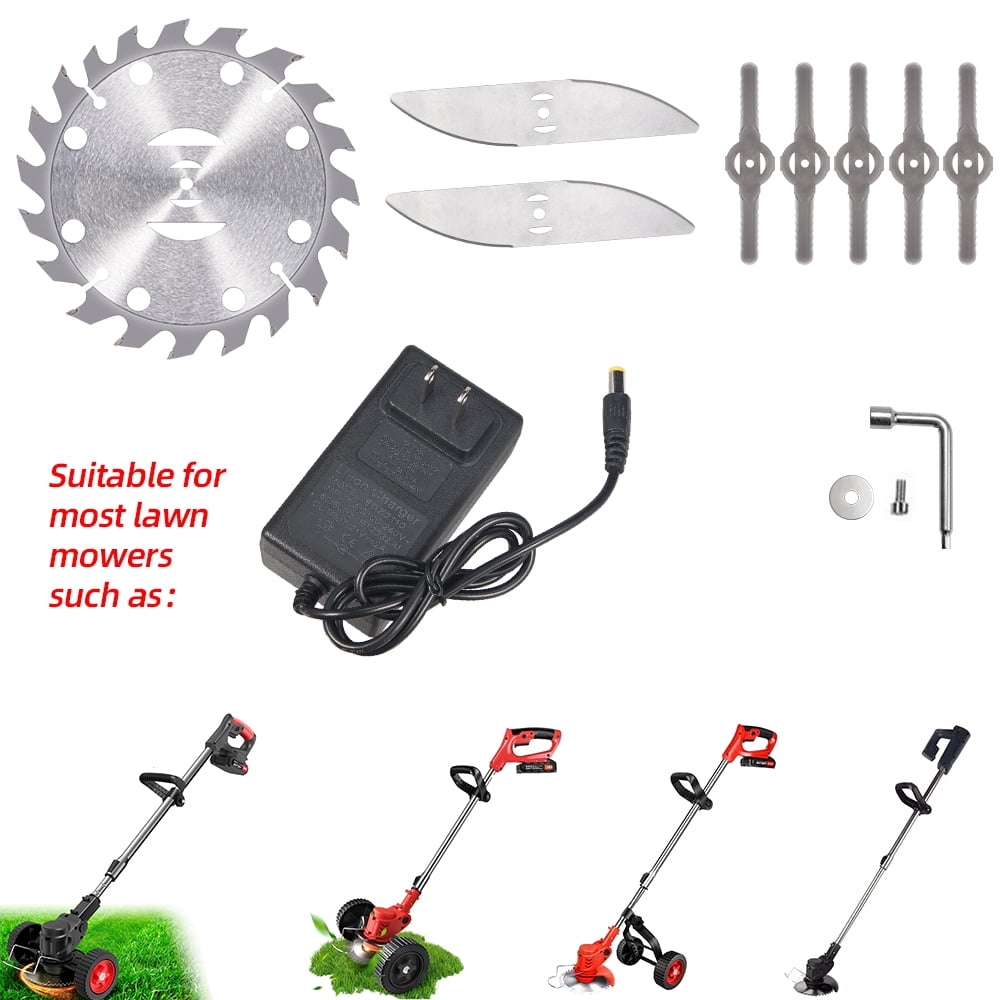 Weed Eater Blades, Premium Stainless Steel Trimmer Head Universal Adapter Kit S-Blades & Tip Carbide Tipped Blades Weed Eater Cutter