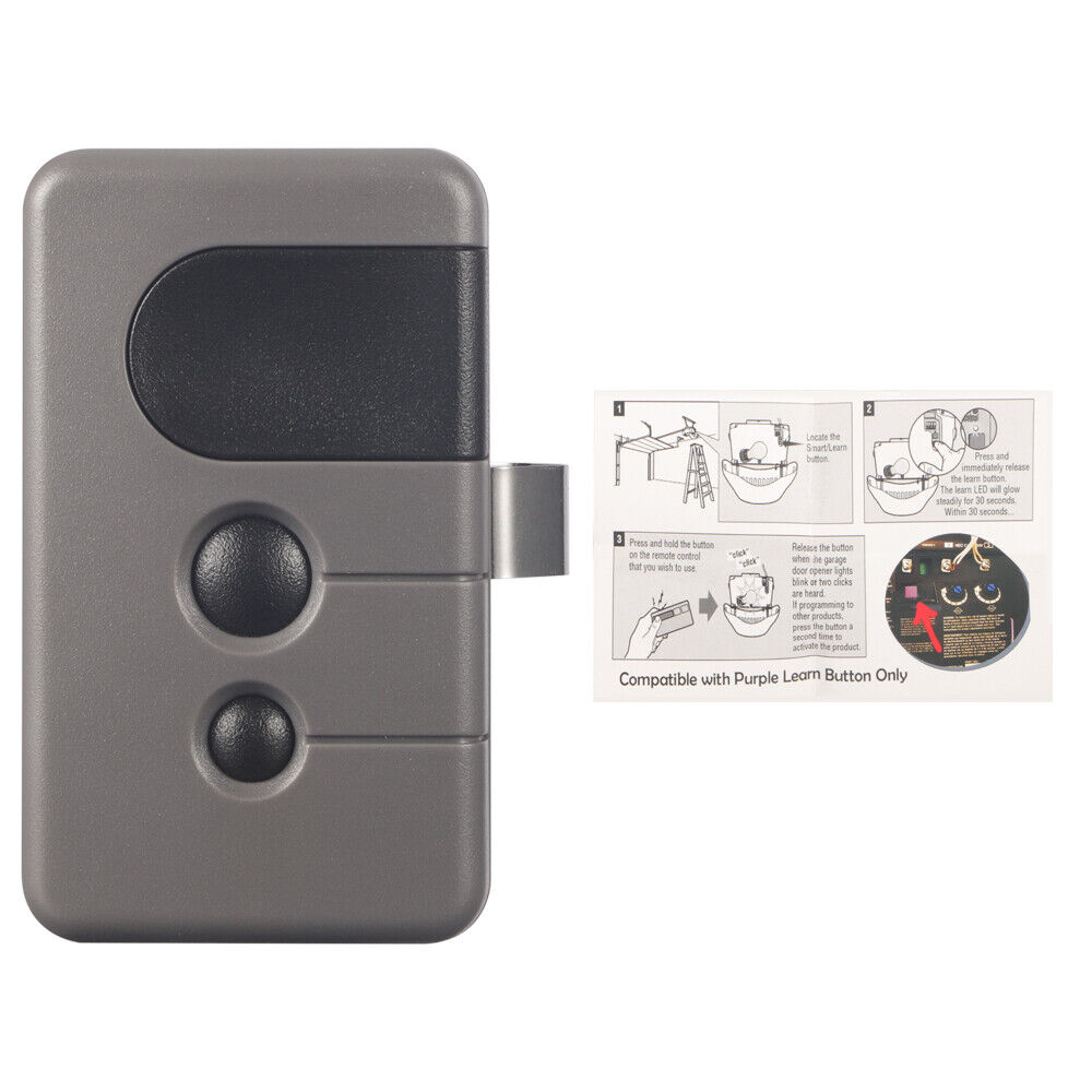 Reliable Craftsman Garage Door Opener Remote - Gray Design, 315mhz Frequency