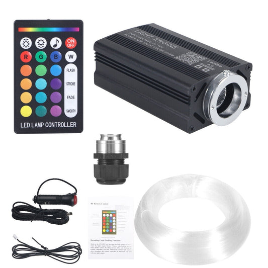 Twinkle 500pcs 6.5ft Fiber Optic Lights Star Headliner kit, Music Mode Bluetooth APP Control Remote, RGBW Twinkle Star Lights for car/Home Ceiling/Theater