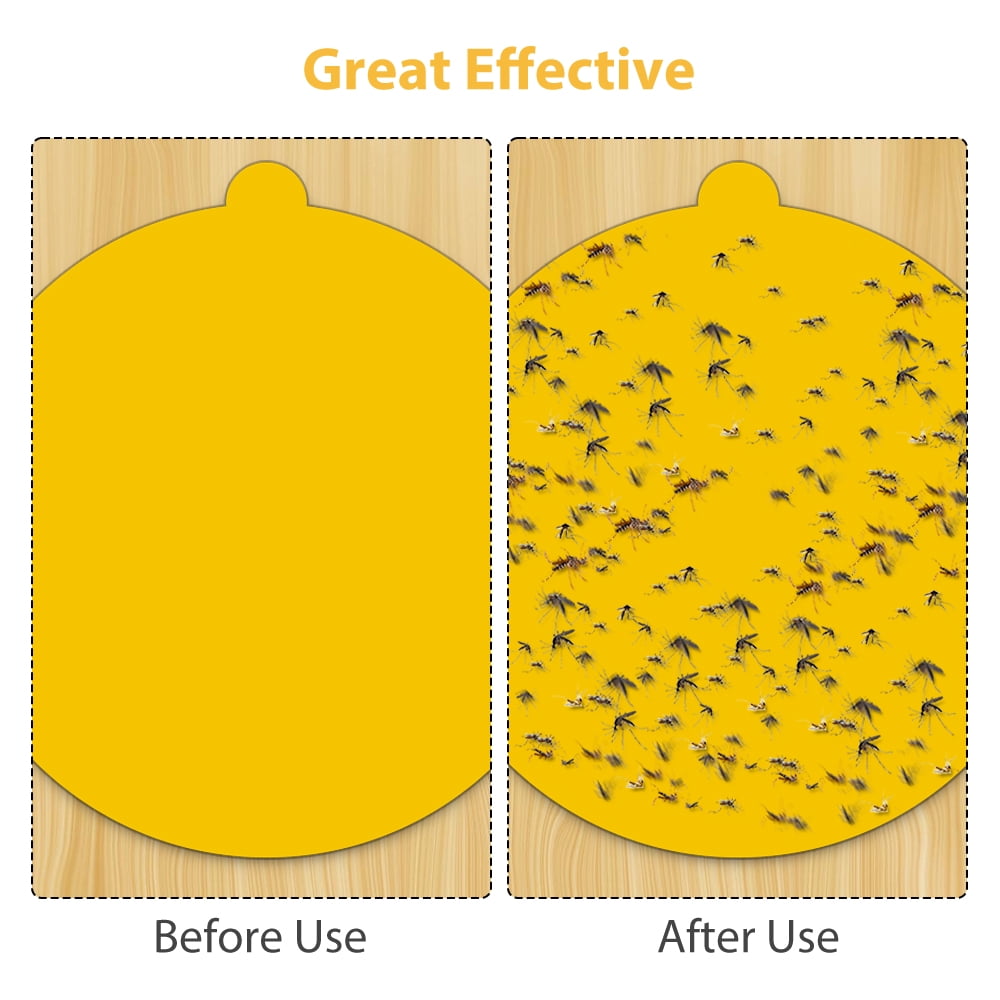 20-Pack Refill Sticky Glue Boards 7" for Indoor Insect Trap Bug Catcher Mosquito Lamp Insect Control