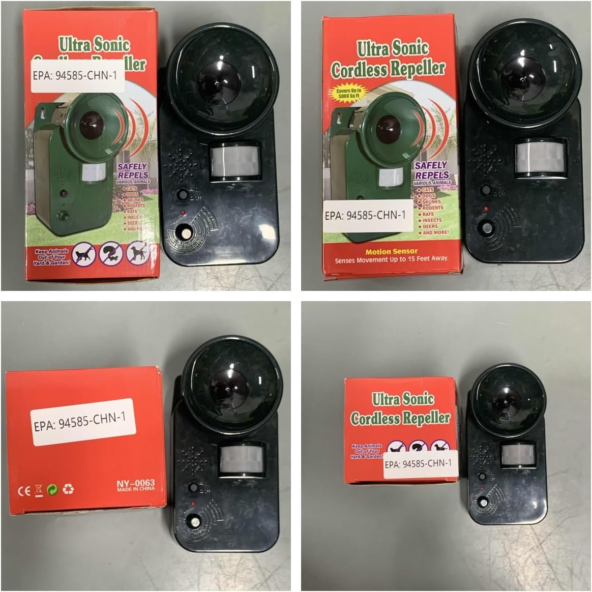Bird Deterrents for Outside Ultrasonic Bird Repellent Devices Deer Repellent Devices Cat Repellent Animal Repeller with Motion Sensor to Keep Bird Raccoon Rabbit Squirrel Skunk Out of Balconies Yard