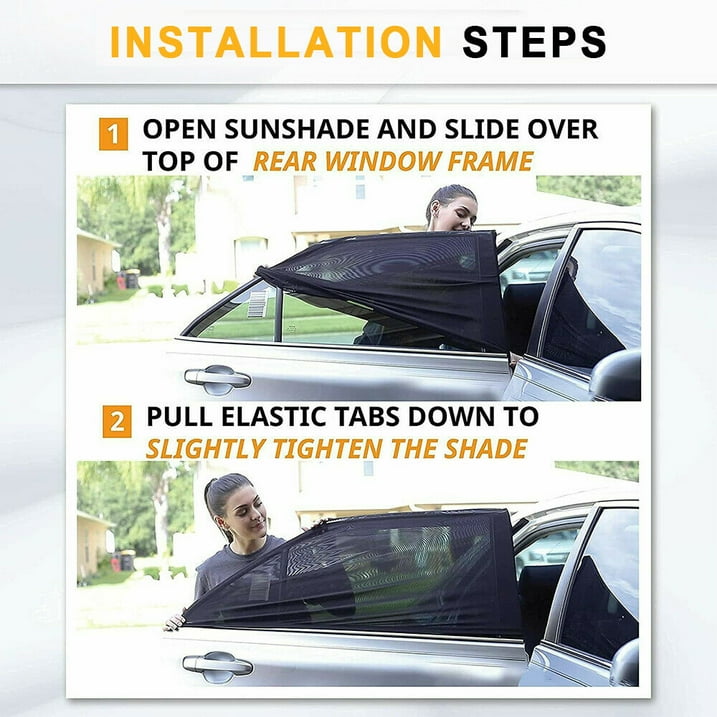 JahyShow Car Window Screen Mesh Automotive Window Shades, 2 Pack, 40 "x217 "