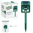 2Pack Solar Animal Repeller Outdoor with Motion Sensor Flashing Light Waterproof Ultrasonic Pest Control Device