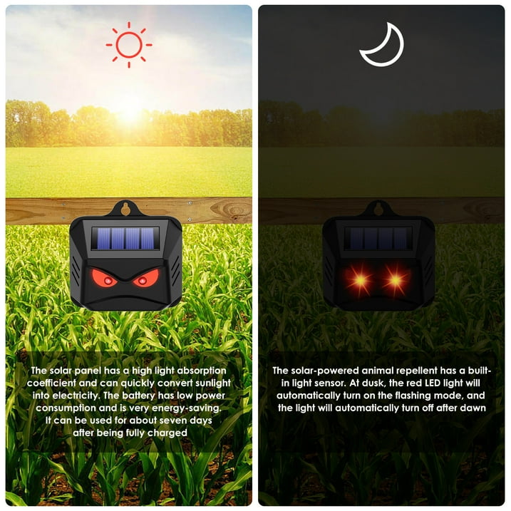 Jinyi 4Pcs Solar Predator Control Light Coyote Deterrent Deer Bird Repeller Lamp Animal Repellent for Garden Farm