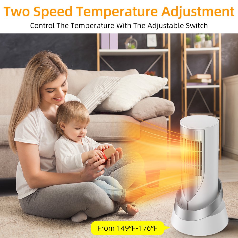 Space Heater, 1200W Portable ETL Electric Heater with 2 Modes, 3s heating, Overheating & Tip-Over Protection Heater for Indoor use