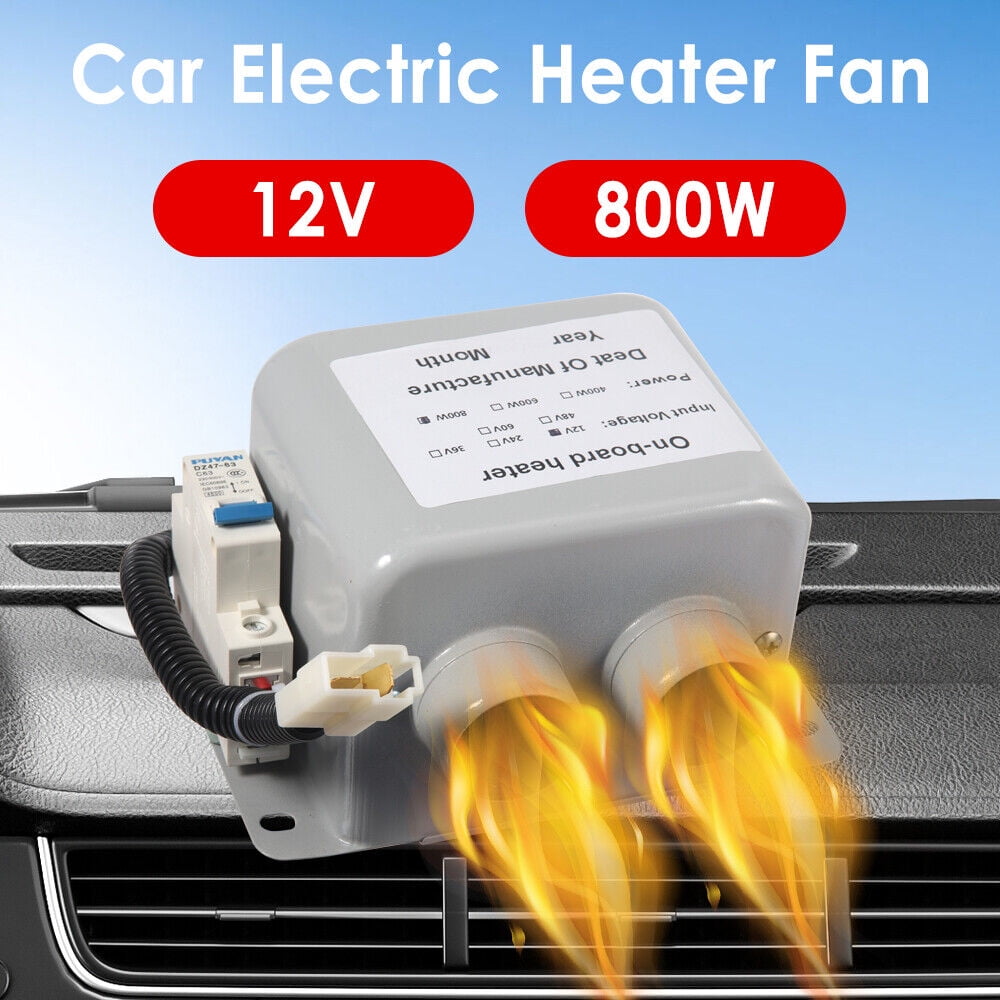 800W 12V Portable Car Heater Defroster - Dual Hole