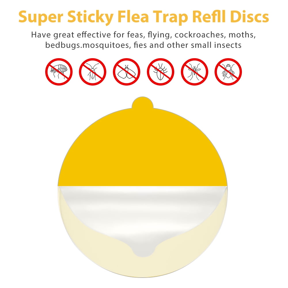 20-Pack Refill Sticky Glue Boards 7" for Indoor Insect Trap Bug Catcher Mosquito Lamp Insect Control