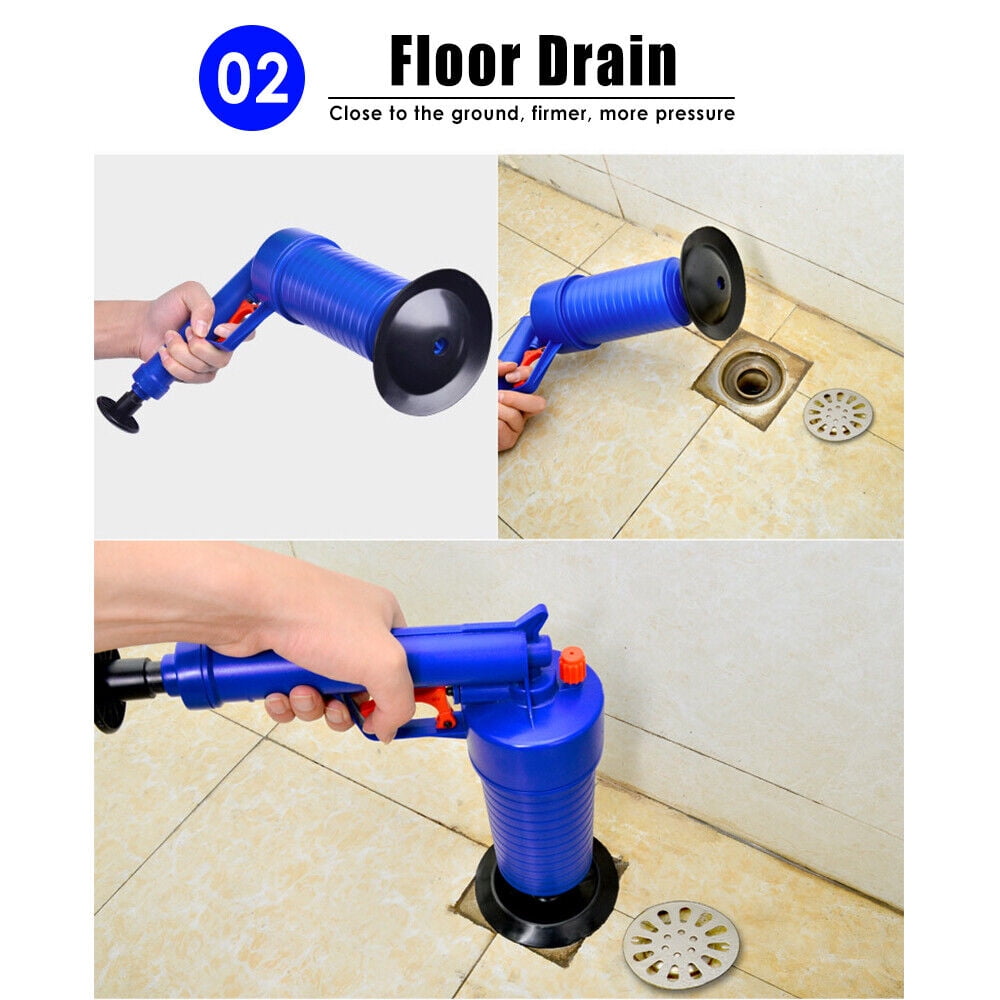JahyShow Toilet unclogging Plunger tool, Drain Unblocker,Sink plunger, Powerful Manual Pneumatic Dredge Equipment，High Pressure Air Drain Cleaner Pump, Applied to Kitchen, Bathroom, Clogged Pipe