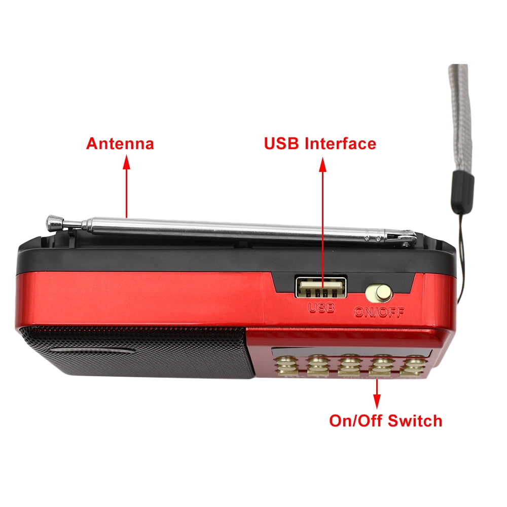 Rechargeable Portable FM Radio Digital LCD Speaker MP3 Music Player USB TF Fast