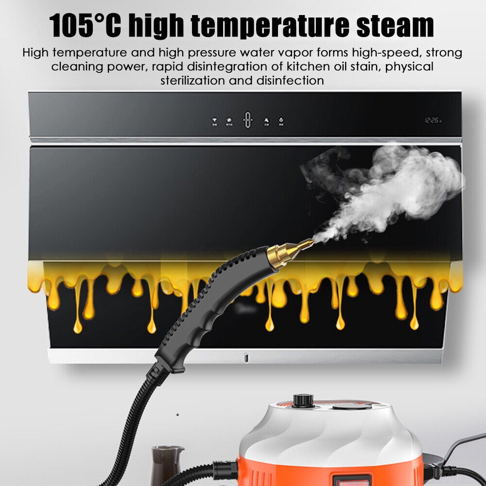 2500W Steam Cleaner, High-Pressure Steamer for Cleaning, Handheld Portable Steam Cleaners for Home Use, Steamer for Car Detailing, Steam Cleaner for Upholstery, Kitchen, Bathroom, Grout and Tile